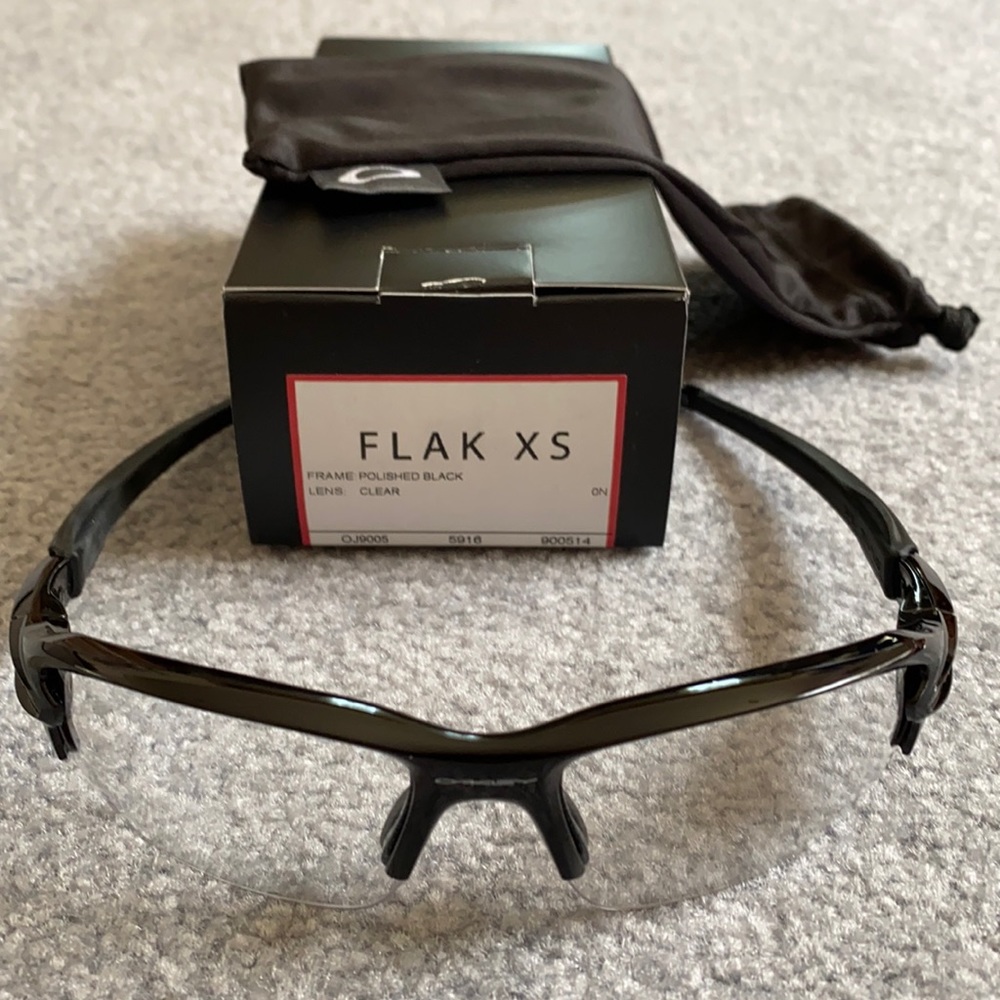 Oakley Flak XS, Polished Black, Clear Lens